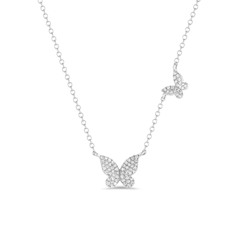 Diamond Butterflies Necklace