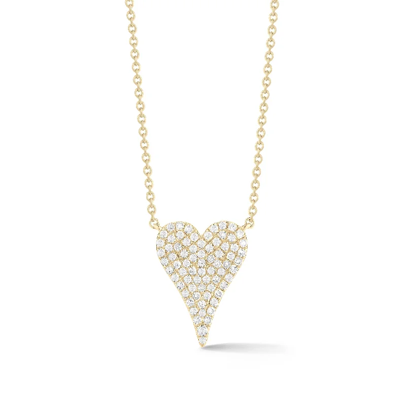 Diamond Small Elongated Heart Necklace