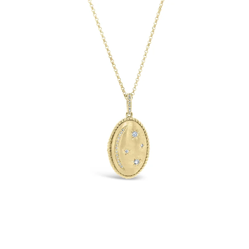 Diamond Celestial Locket Necklace