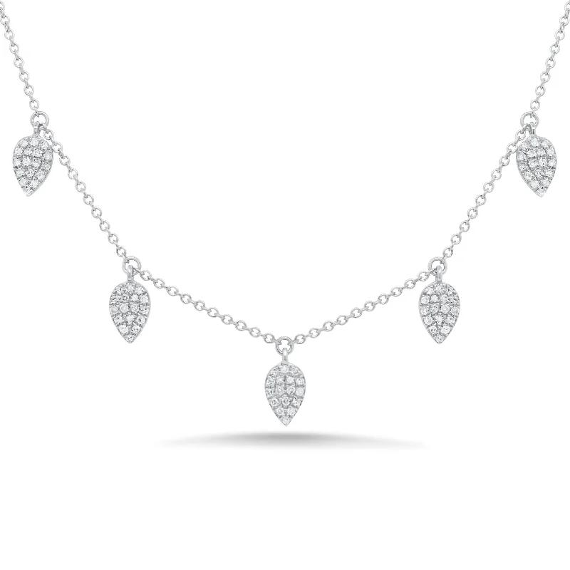 Diamond Petals Dangle Necklace