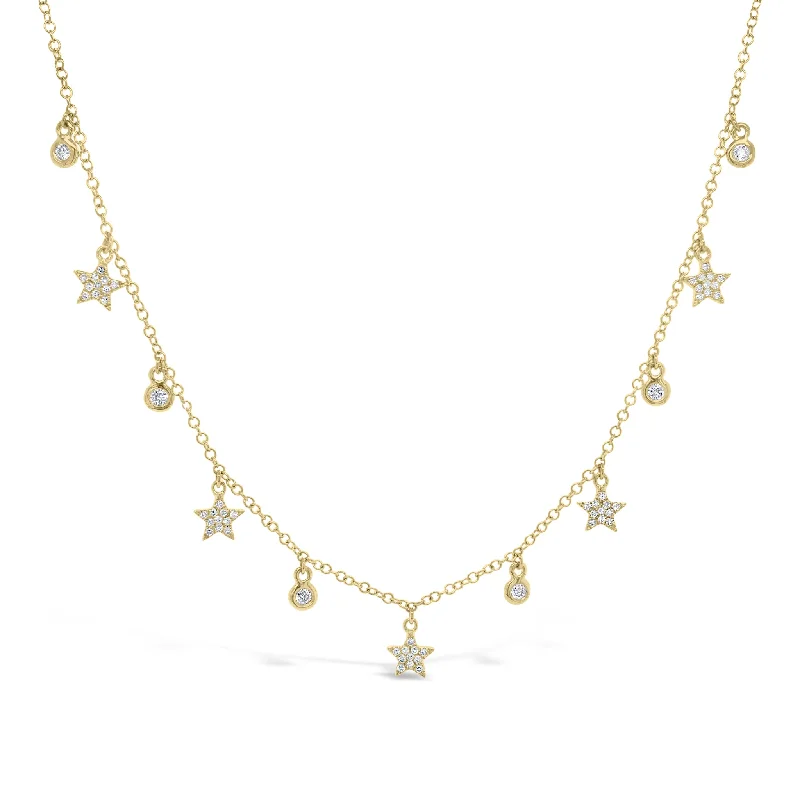 Diamond Star Drip Necklace