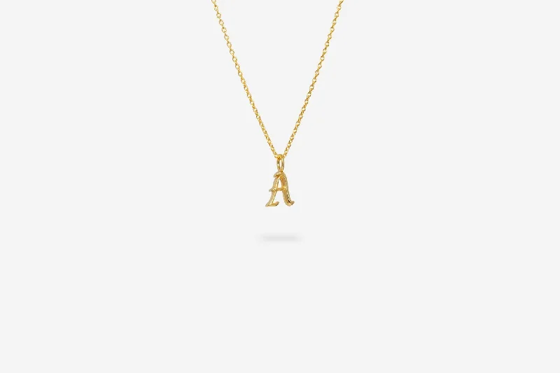 IX A Letter 22K Gold Plated Pendant