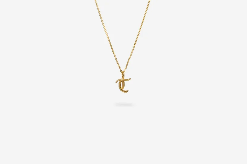 IX T 22K Gold Plated Pendant