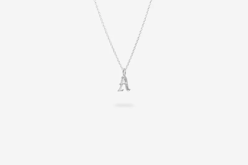 IX A Letter Silver Pendant