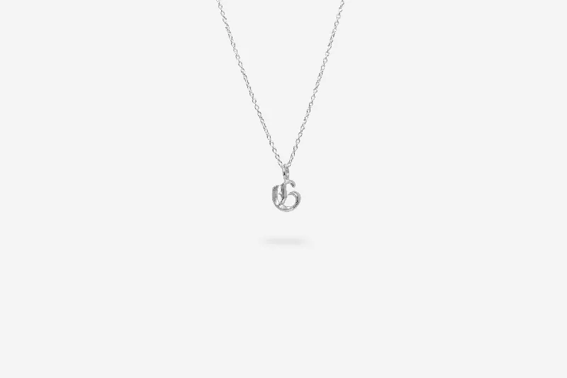 IX G Letter Silver Pendant