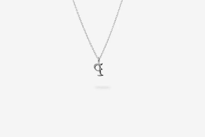 IX P Letter Silver Pendant