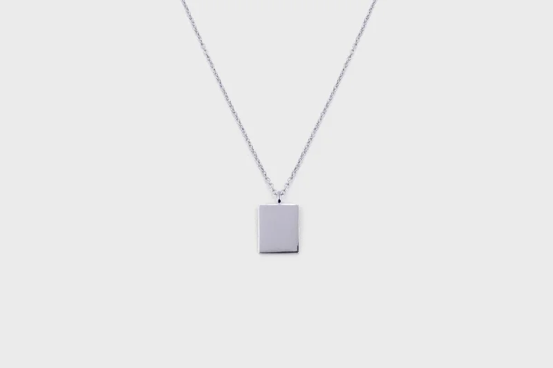 IX Square Silver Pendant