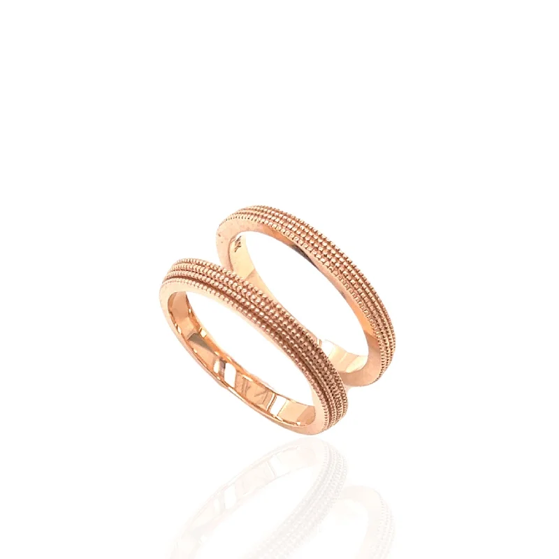 14 Karat Rose Gold Ring Guard Set