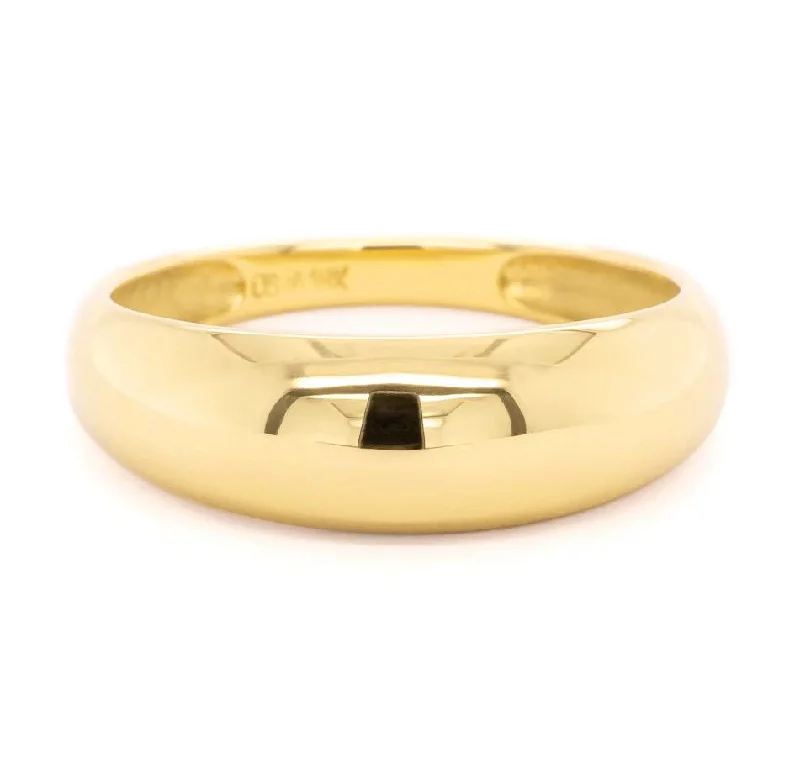 18K Gold Tapered "Luna Bombe" Ring