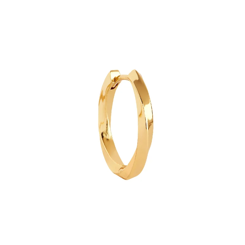 The Twist medium 18K Gold Plated Hoop