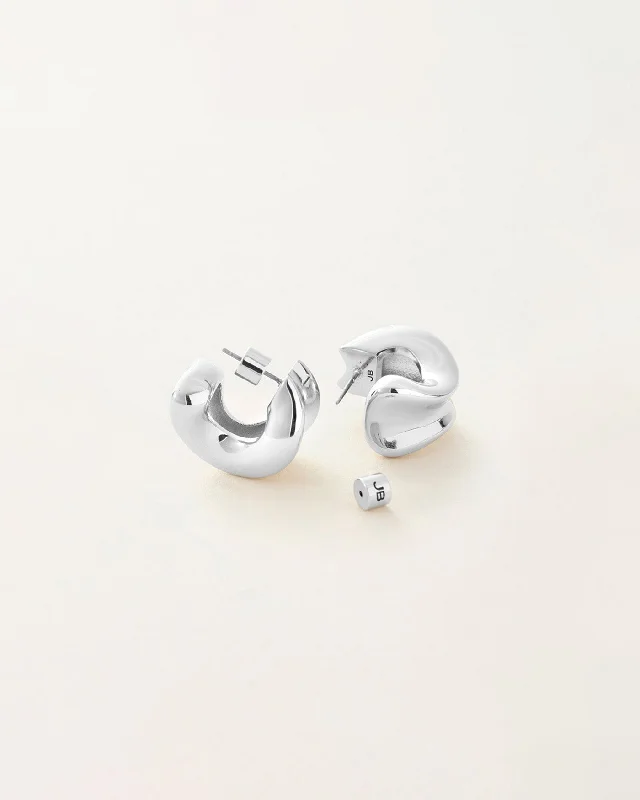 adjustable silver cuff bracelet Chunky Doune Hoops