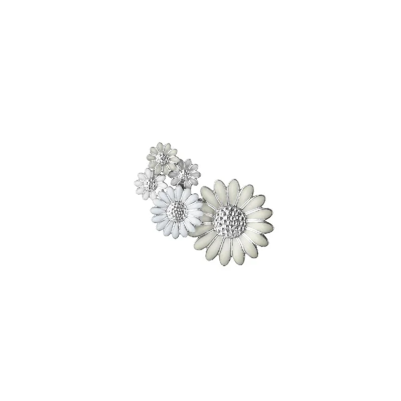 Daisy x Stine Goya Medium Silver & White Ear Cuff