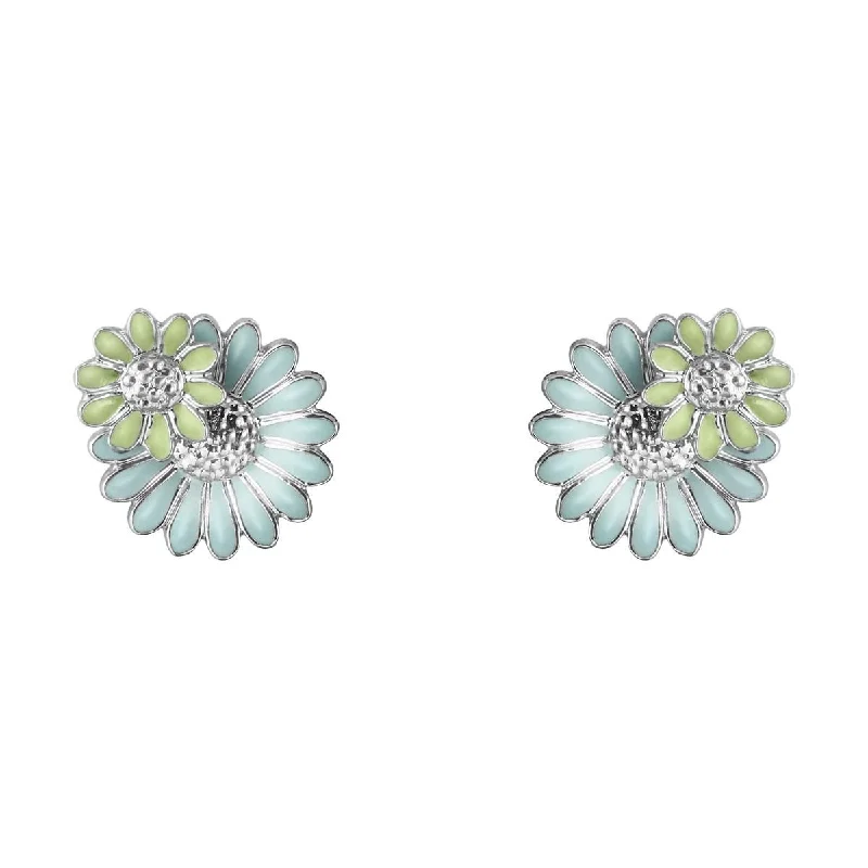 Daisy x Stine Goya Silver, Blue & Green Earrings