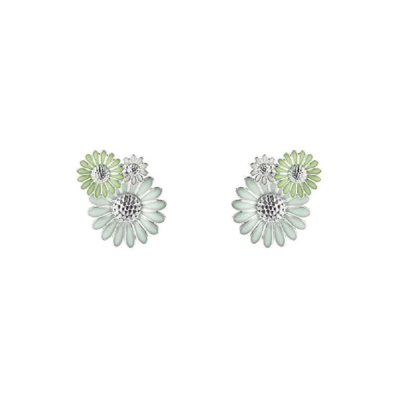 Daisy x Stine Goya White & Green Studs