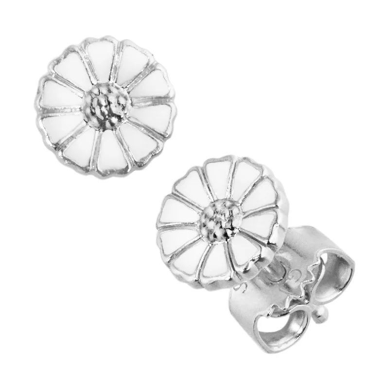 Daisy 7 mm. Silver Earrings