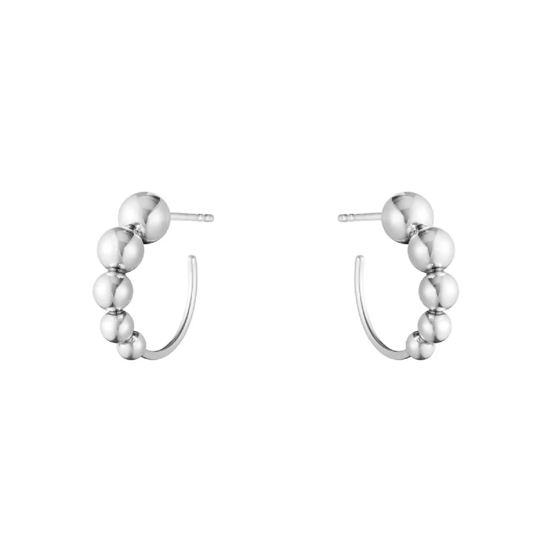 Moonlight Grapes Silver Hoops