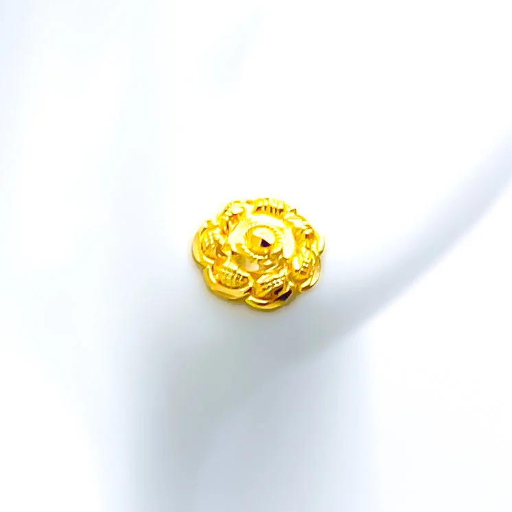 Gorgeous Floral 22k Gold Baby Earrings