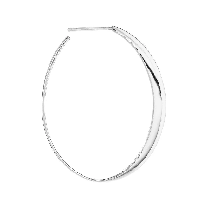 Glow Medium Silver Hoop