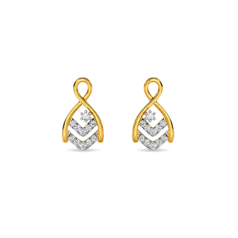sparkling diamond drop earrings Landry Earring