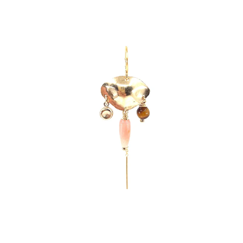 Greta 14K Goldfilled Earring w. Opal & Tiger's Eye