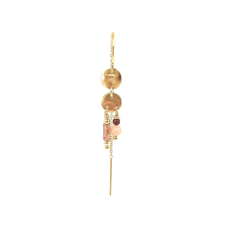 Vibe 14K Goldfilled Earring w. Aventurine, Obsidian & Opal