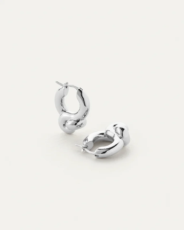 unique tribal silver ring Maeve Hoop Earrings - Small