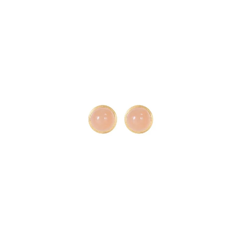 Lotus 18K Gold Studs w. Moonstones