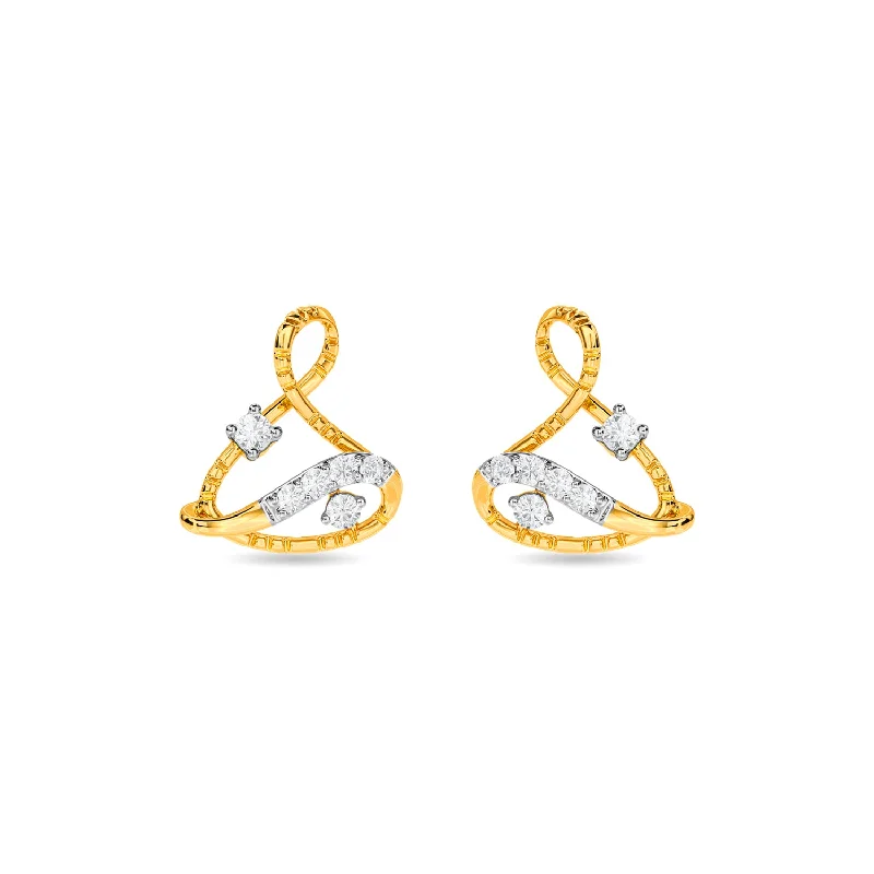 vintage-style diamond halo ring Orsoni Earring