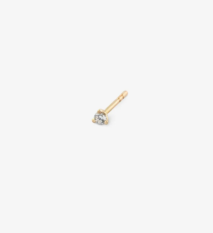 Floating Diamond Stud 0.05 in 14K Gold - Single