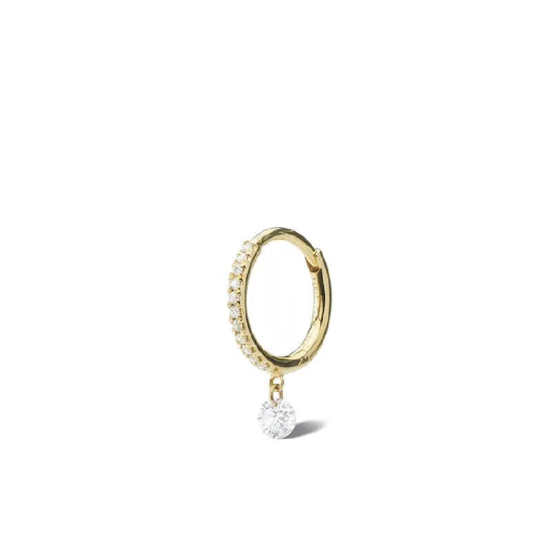 Danaé Piercing Pavé 18K Gold, Whitegold or Rosegold Hoop w. Diamonds