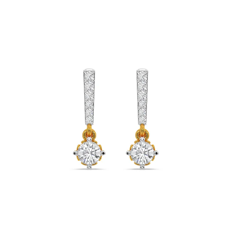 handcrafted opal inlay ring Sadie Drop Solitaire Earring