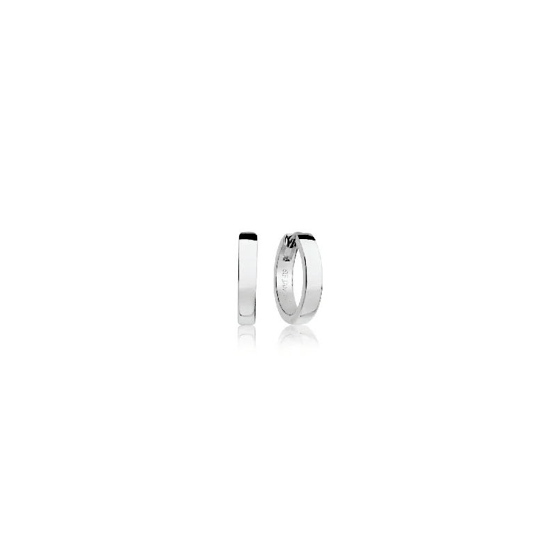 Ellera Pianura Grande Silver Hoops 11mm