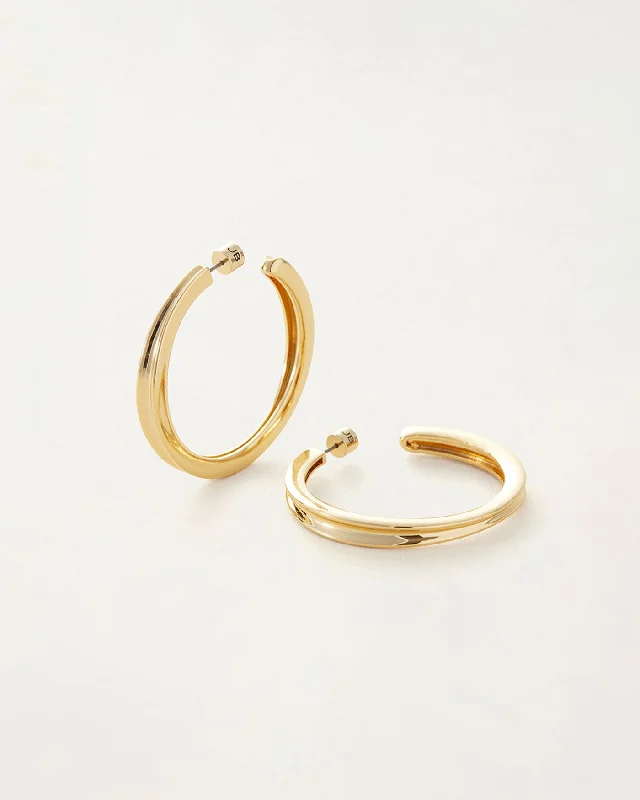 raw crystal cuff bracelet Slim Doune Hoops