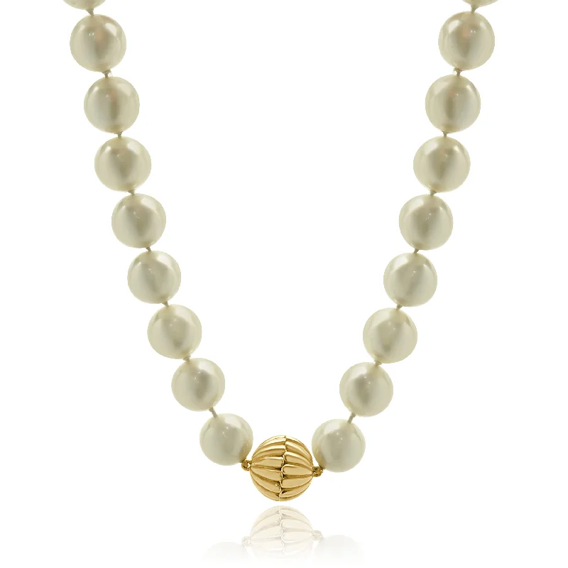 14 Karat Yellow Gold 10MM South Sea Pearl Necklace