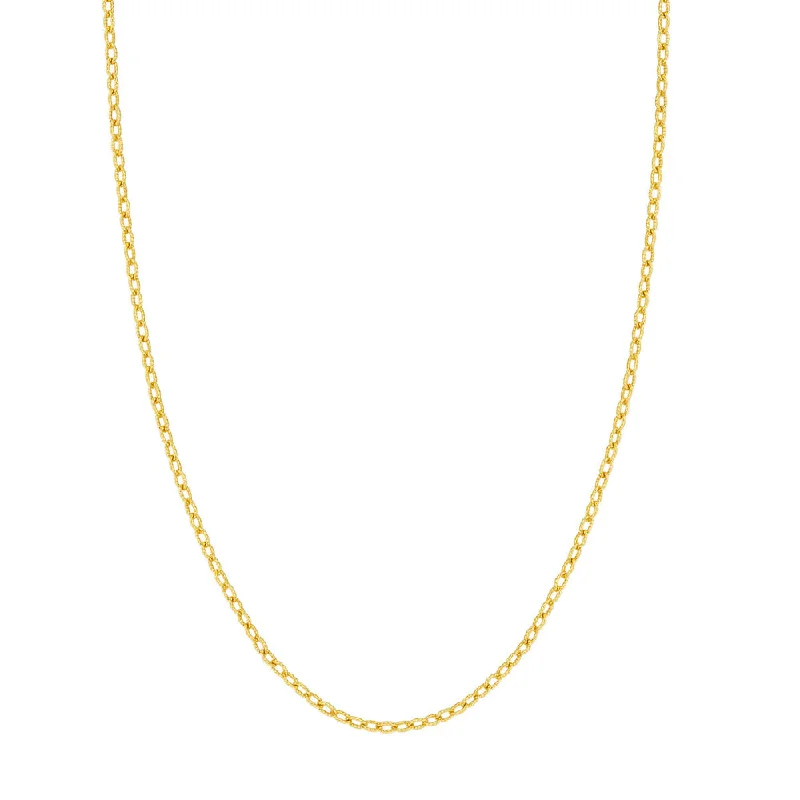 14k Designer Rolo Chain 18"