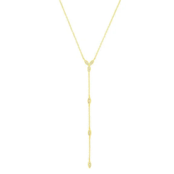 layered pearl choker necklace Chiara Lariat Gold Necklace