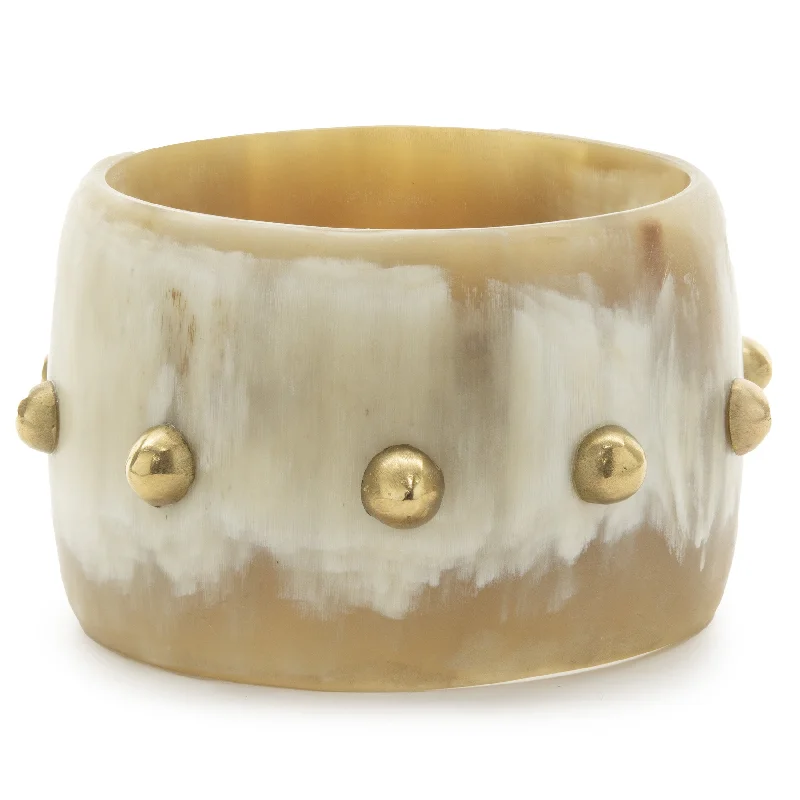 Cream Acrylic Spike Cuff Bracelet