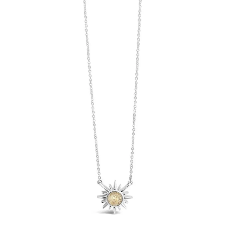 Dune Jewelry Sterling Silver Delicate Dune Sunburst Necklace