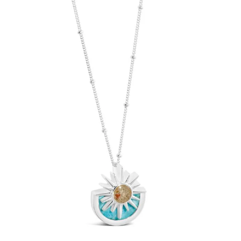 Dune Jewelry Sterling Silver Sun Splash Larimar Necklace