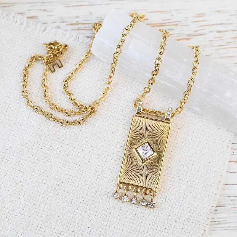 minimalist horseshoe necklace gold The Galaxy Medallion Necklace