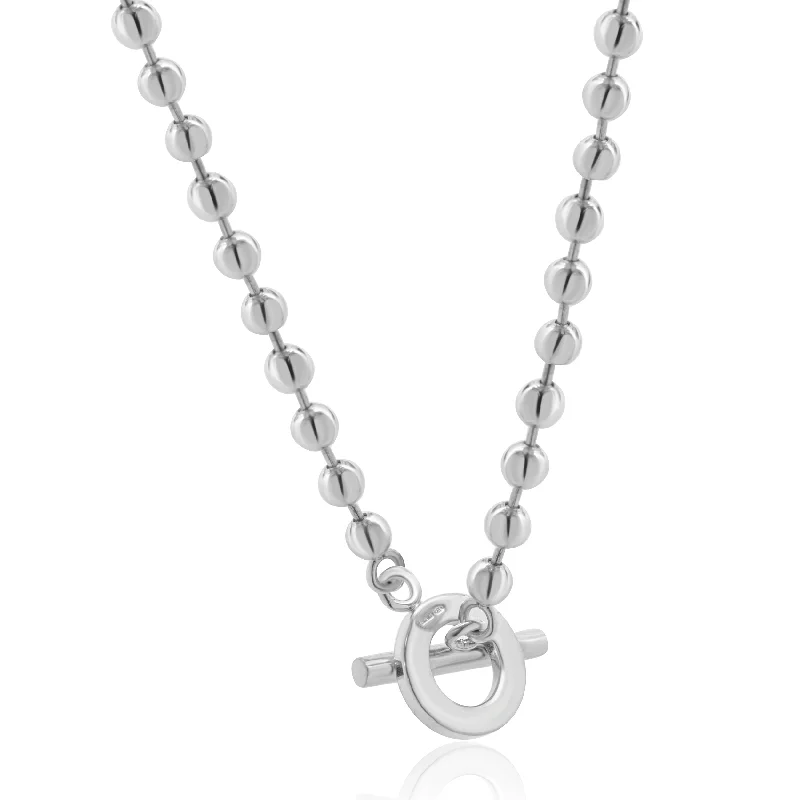 Gucci Sterling Silver Boule Beaded Necklace