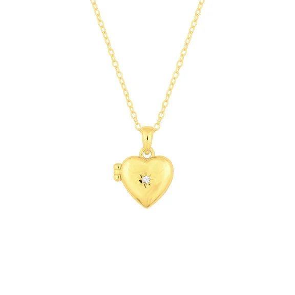 Heirloom Heart Gold Locket Necklace