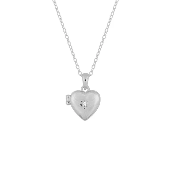 Heirloom Heart Silver Locket Necklace