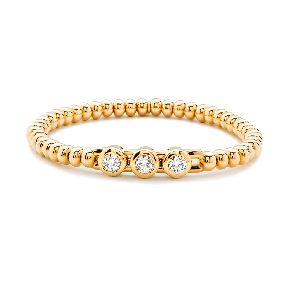 Hulchi Belluni 18K Yellow Gold Tresore Diamond Bracelet