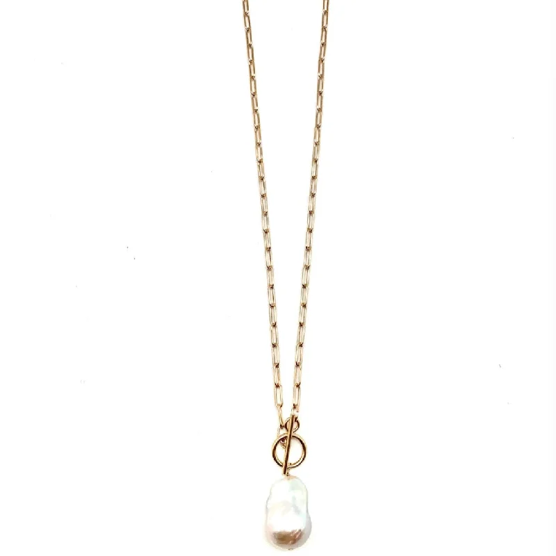 IN2 CAROL LINK GOLD BAROQUE PEARL NECK