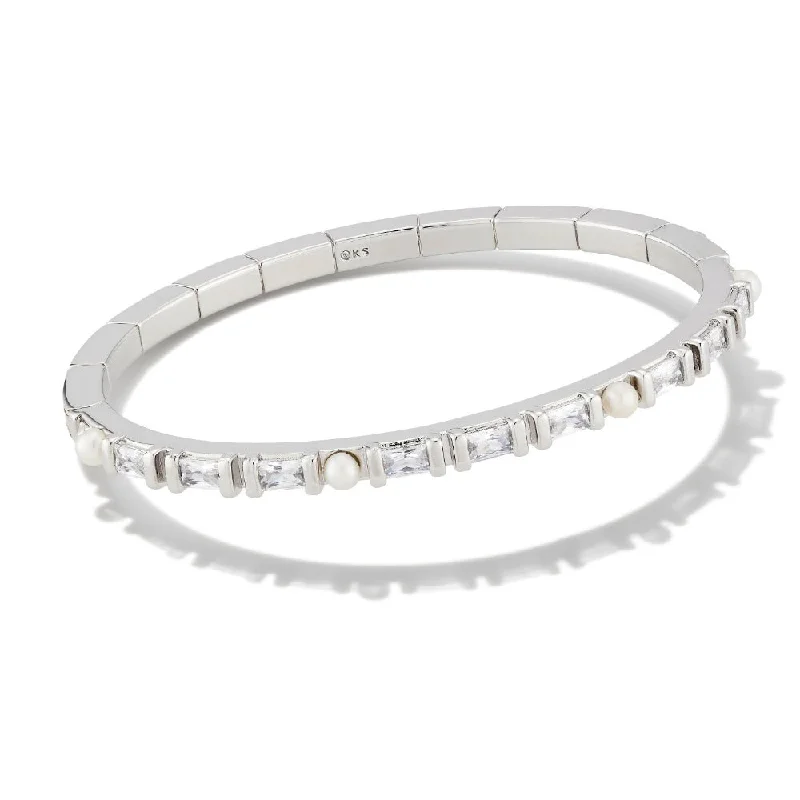 Kendra Scott Gracie Bangle Rhodium White Mix