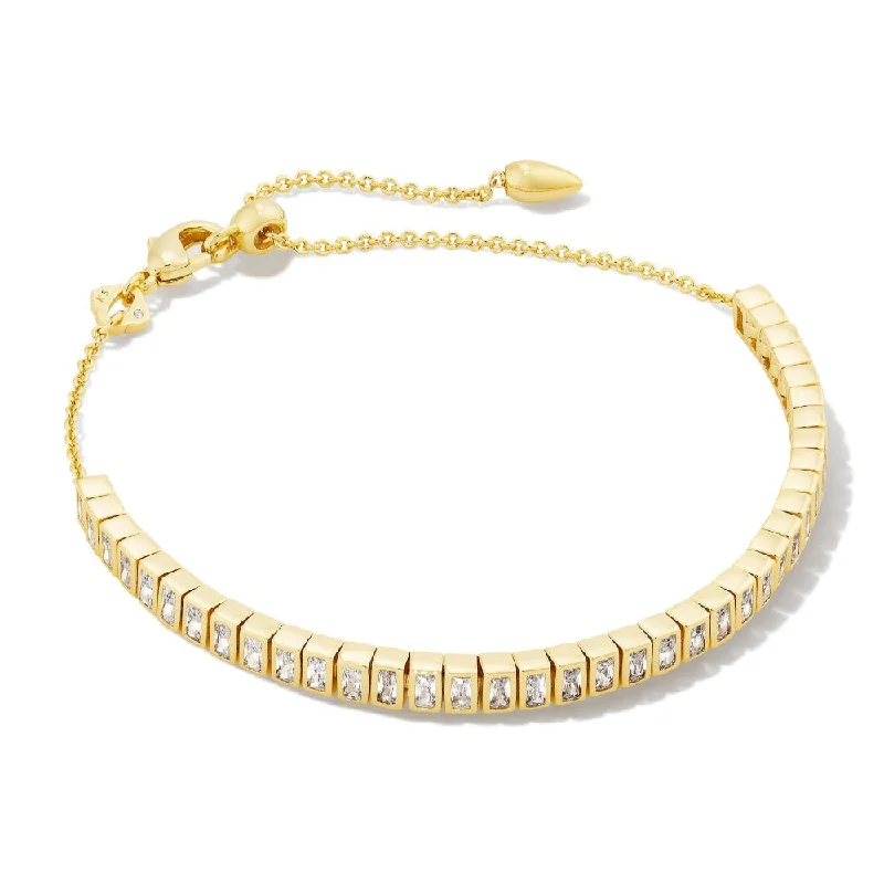 Kendra Scott Gracie Tennis Chain Bracelet-White CZ