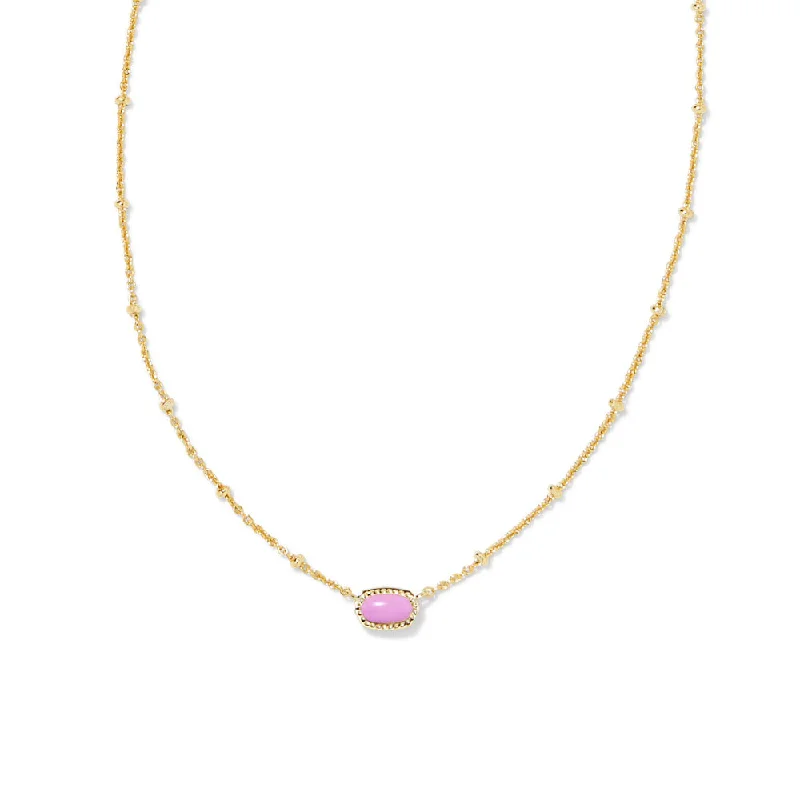 real peridot charm bracelet Kendra Scott Mini Elisa Pendant Necklace - Gold Fuchsia Magnesite