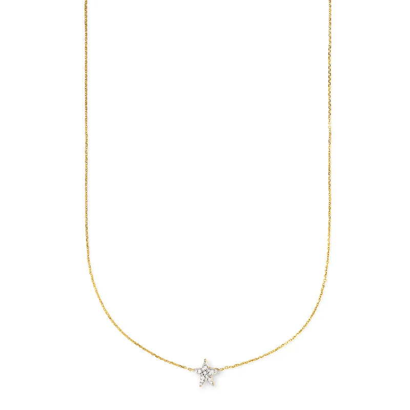 Kendra Scott Star 14k Gold Pendant Necklace in White Diamond