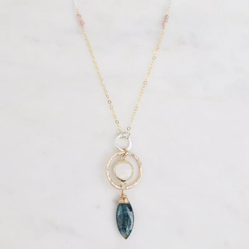 Kyanite Petal Necklace